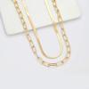 imageHidepoo Gold Layered Necklaces for Women 14K Gold Plated Dainty Coin Pendant Choker Necklace Herringbone Snake Necklace Paperclip Chain Layered Necklaces for Women Jewelry Gifts2 LayerSnake ChainChunky Link Chain