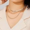 imageHidepoo Gold Layered Necklaces for Women 14K Gold Plated Dainty Coin Pendant Choker Necklace Herringbone Snake Necklace Paperclip Chain Layered Necklaces for Women Jewelry Gifts3 LayerChunky Link ChainSnake ChainRope Chain