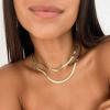 imageHidepoo Gold Layered Necklaces for Women 14K Gold Plated Dainty Coin Pendant Choker Necklace Herringbone Snake Necklace Paperclip Chain Layered Necklaces for Women Jewelry Gifts2 LayerSnake Chain