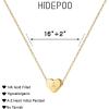 imageHidepoo Heart Initial Necklaces Gifts for Girls 14K Gold Filled Heart Pendant Necklace Tiny Initial Heart Necklaces for Girls Jewelry Birthday Gifts for Girls Initial NecklaceZ