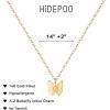 imageHidepoo Initial Butterfly Necklace for Girls Gifts 14K GoldSilverRose Gold Filled Dainty Butterfly Pendant Choker Necklace Initial Butterfly Necklace Birthday Gifts for GirlsGold