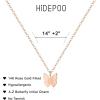 imageHidepoo Initial Butterfly Necklace for Girls Gifts 14K GoldSilverRose Gold Filled Dainty Butterfly Pendant Choker Necklace Initial Butterfly Necklace Birthday Gifts for GirlsRose Gold