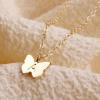 imageHidepoo Initial Butterfly Necklace for Girls Gifts 14K GoldSilverRose Gold Filled Dainty Butterfly Pendant Choker Necklace Initial Butterfly Necklace Birthday Gifts for GirlsGold
