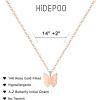 imageHidepoo Initial Butterfly Necklace for Girls Gifts 14K GoldSilverRose Gold Filled Dainty Butterfly Pendant Choker Necklace Initial Butterfly Necklace Birthday Gifts for GirlsRose Gold