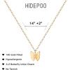 imageHidepoo Initial Butterfly Necklace for Girls Gifts 14K GoldSilverRose Gold Filled Dainty Butterfly Pendant Choker Necklace Initial Butterfly Necklace Birthday Gifts for GirlsGold