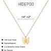 imageHidepoo Initial Butterfly Necklace for Girls Gifts 14K GoldSilverRose Gold Filled Dainty Butterfly Pendant Choker Necklace Initial Butterfly Necklace Birthday Gifts for GirlsGold