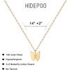 imageHidepoo Initial Butterfly Necklace for Girls Gifts 14K GoldSilverRose Gold Filled Dainty Butterfly Pendant Choker Necklace Initial Butterfly Necklace Birthday Gifts for GirlsGold