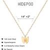 imageHidepoo Initial Butterfly Necklace for Girls Gifts 14K GoldSilverRose Gold Filled Dainty Butterfly Pendant Choker Necklace Initial Butterfly Necklace Birthday Gifts for GirlsGold