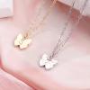 imageHidepoo Initial Butterfly Necklace for Girls Gifts 14K GoldSilverRose Gold Filled Dainty Butterfly Pendant Choker Necklace Initial Butterfly Necklace Birthday Gifts for GirlsSilver