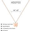 imageHidepoo Initial Butterfly Necklace for Girls Gifts 14K GoldSilverRose Gold Filled Dainty Butterfly Pendant Choker Necklace Initial Butterfly Necklace Birthday Gifts for GirlsRose Gold