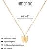 imageHidepoo Initial Butterfly Necklace for Girls Gifts 14K GoldSilverRose Gold Filled Dainty Butterfly Pendant Choker Necklace Initial Butterfly Necklace Birthday Gifts for GirlsGold
