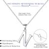 imageHidepoo S925 Sterling Silver Initial Necklaces for Girls Women Dainty Sterling Silver Initial Necklace for Women Girls Jewelry Birthday Gifts for Women GirlsN