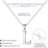 imageHidepoo S925 Sterling Silver Initial Necklaces for Girls Women Dainty Sterling Silver Initial Necklace for Women Girls Jewelry Birthday Gifts for Women GirlsL