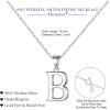 imageHidepoo S925 Sterling Silver Initial Necklaces for Girls Women Dainty Sterling Silver Initial Necklace for Women Girls Jewelry Birthday Gifts for Women GirlsB