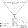 imageHidepoo S925 Sterling Silver Initial Necklaces for Girls Women Dainty Sterling Silver Initial Necklace for Women Girls Jewelry Birthday Gifts for Women GirlsR