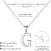 imageHidepoo S925 Sterling Silver Initial Necklaces for Girls Women Dainty Sterling Silver Initial Necklace for Women Girls Jewelry Birthday Gifts for Women GirlsG