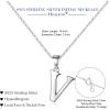 imageHidepoo S925 Sterling Silver Initial Necklaces for Girls Women Dainty Sterling Silver Initial Necklace for Women Girls Jewelry Birthday Gifts for Women GirlsV