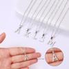 imageHidepoo S925 Sterling Silver Initial Necklaces for Girls Women Dainty Sterling Silver Initial Necklace for Women Girls Jewelry Birthday Gifts for Women GirlsZ