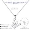 imageHidepoo S925 Sterling Silver Initial Necklaces for Girls Women Dainty Sterling Silver Initial Necklace for Women Girls Jewelry Birthday Gifts for Women GirlsW
