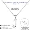 imageHidepoo S925 Sterling Silver Initial Necklaces for Girls Women Dainty Sterling Silver Initial Necklace for Women Girls Jewelry Birthday Gifts for Women GirlsJ