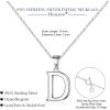 imageHidepoo S925 Sterling Silver Initial Necklaces for Girls Women Dainty Sterling Silver Initial Necklace for Women Girls Jewelry Birthday Gifts for Women GirlsD