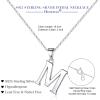 imageHidepoo S925 Sterling Silver Initial Necklaces for Girls Women Dainty Sterling Silver Initial Necklace for Women Girls Jewelry Birthday Gifts for Women GirlsM