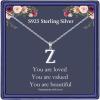 imageHidepoo S925 Sterling Silver Initial Necklaces for Girls Women Dainty Sterling Silver Initial Necklace for Women Girls Jewelry Birthday Gifts for Women GirlsZ