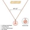 imageHidepoo Disc Initial Necklaces for Girls Women  14K GoldRose Gold Plated Disc Double Sided Engraved Hammered Initial Necklace Personalized Letter Pendant Initial Necklace Jewelry Gifts for GirlsRose Gold