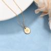 imageHidepoo Disc Initial Necklaces for Girls Women  14K GoldRose Gold Plated Disc Double Sided Engraved Hammered Initial Necklace Personalized Letter Pendant Initial Necklace Jewelry Gifts for GirlsGold