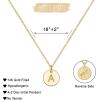 imageHidepoo Disc Initial Necklaces for Girls Women  14K GoldRose Gold Plated Disc Double Sided Engraved Hammered Initial Necklace Personalized Letter Pendant Initial Necklace Jewelry Gifts for GirlsGold