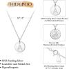 imageHidepoo S925 Sterling Silver Disc Initial Necklaces for Girls Women Dainty Double Sided Engraved Hammered Letter Necklace Sterling Silver Initial Necklaces for Girls Teen Girls Gifts Birthday GiftsK