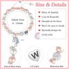 imageHidepoo Unicorn Bracelet Gifts for Girls  Pink Pearl and Rhinestone Balls Heart Initial Unicorn Bracelets Jewelry Unicorn Gifts CZ Unicorn Bracelet Birthday Gifts for GirlsW