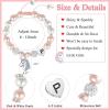imageHidepoo Unicorn Bracelet Gifts for Girls  Pink Pearl and Rhinestone Balls Heart Initial Unicorn Bracelets Jewelry Unicorn Gifts CZ Unicorn Bracelet Birthday Gifts for GirlsP