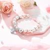 imageHidepoo Unicorn Bracelet Gifts for Girls  Pink Pearl and Rhinestone Balls Heart Initial Unicorn Bracelets Jewelry Unicorn Gifts CZ Unicorn Bracelet Birthday Gifts for GirlsO