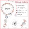 imageHidepoo Unicorn Bracelet Gifts for Girls  Pink Pearl and Rhinestone Balls Heart Initial Unicorn Bracelets Jewelry Unicorn Gifts CZ Unicorn Bracelet Birthday Gifts for GirlsE