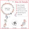 imageHidepoo Unicorn Bracelet Gifts for Girls  Pink Pearl and Rhinestone Balls Heart Initial Unicorn Bracelets Jewelry Unicorn Gifts CZ Unicorn Bracelet Birthday Gifts for GirlsR
