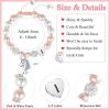 imageHidepoo Unicorn Bracelet Gifts for Girls  Pink Pearl and Rhinestone Balls Heart Initial Unicorn Bracelets Jewelry Unicorn Gifts CZ Unicorn Bracelet Birthday Gifts for GirlsI