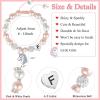 imageHidepoo Unicorn Bracelet Gifts for Girls  Pink Pearl and Rhinestone Balls Heart Initial Unicorn Bracelets Jewelry Unicorn Gifts CZ Unicorn Bracelet Birthday Gifts for GirlsF