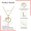 imageHidepoo Unicorn Necklace Gifts for Girls 14K Gold Plated Colorful CZ Heart Unicorn Necklace Girls Jewelry Initial Unicorn Necklaces for Girls Birthday Gifts Unicorn GiftsL