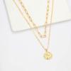 image:imageHidepoo Gold Layered Necklaces for Women 14K Gold Plated Dainty Coin Pendant Choker Necklace Herringbone Snake Necklace Paperclip Chain Layered Necklaces for Women Jewelry Gifts2 LayerLink ChainElizabeth Coin