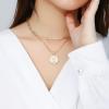 image:imageHidepoo Gold Layered Necklaces for Women 14K Gold Plated Dainty Coin Pendant Choker Necklace Herringbone Snake Necklace Paperclip Chain Layered Necklaces for Women Jewelry Gifts2 LayerLink ChainElizabeth Coin