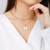 image:imageHidepoo Gold Layered Necklaces for Women 14K Gold Plated Dainty Coin Pendant Choker Necklace Herringbone Snake Necklace Paperclip Chain Layered Necklaces for Women Jewelry Gifts2 LayerLink ChainElizabeth Coin