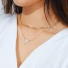 image:imageLayered Gold Coin Necklaces for Women 14K Gold Plated Coin Pendant Vintage Medallion Necklace Heart Crescent Rope Chain Herringbone Snake Cuban Paperclip Chain Coin Necklaces for Women Jewelry